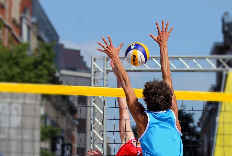 Beach volleyball game