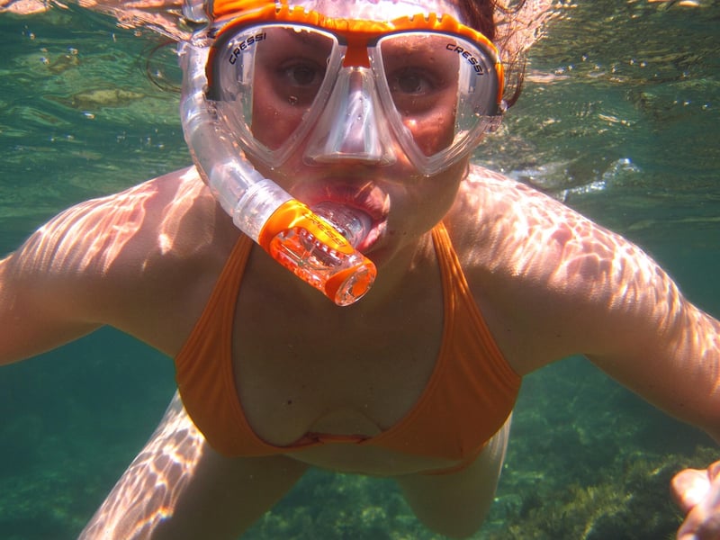 Snorkeling in clear waters